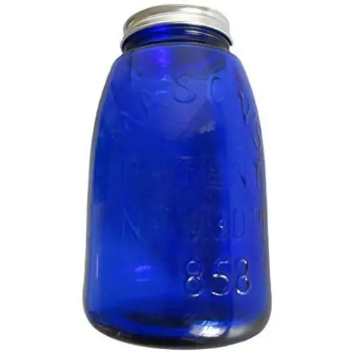 Bouteille Mason en verre bleu cobalt Bouteille Mason en verre bleu cobalt