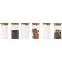TNKML Glass Food Cans With Natural Bamboo Lid And Silicone Ring For Hermetically Sealed Small Transparent Tank Storage Tanks For Kitchen Storage Of Grain 6 200Ml