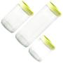 TOPBATHY Food Storage Containers with Lids Transparent Empty Glass Jars for Tea Coffee Spice Candy