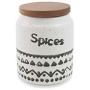 Villa dEste Home Tivoli Spice Jars, Stoneware, Multicoloured, 7.5x9.5 cm