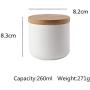 TNKML Ceramic Spice Jar Coffee Can Seal, Sealed Bamboo Cover 260Ml Kitchen Food Storage Tank Container Spice Container 260Ml