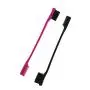 Foxi Fresh Doppelwirkende Kanten-Styling-Bürste & Kamm-Set, 2 Stück Pink & Schwarz