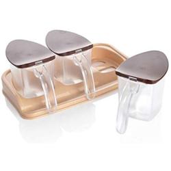 LQQGXLCondiment bottle, jar condiment storage box Spice jar Spice storage box with lid food storage container Spice jar storage container set