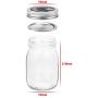 KAMOTA Mason Jars 12 oz With Regular Lids and Bands, Ideal for Jam, Honey, Wedding Favors, Shower Favors, Baby Foods, DIY Magnetic Spice Jars, 12 PACK, 20 Whiteboard Labels Included
