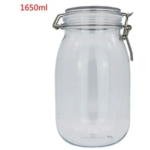 Kunststoff Ovaler Behälter mit Clipverschluss, 1650 ml – Lebensmittelbehälter, Geschirr, Trockenwaren Organizer für Küche, Pasta, Gewürze – Dichtverschluss.
