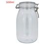 Dsxnklnd 1650ML Plastic Oval Clip Top Storage Jar with Airtight Seal Lid Food Candy Container Kitchen Spice Organizer