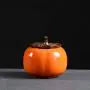 Ifever 2 pcs Persimmon Design Tea Storage Containers Tea Tins Food Storage Jar, Ceramic Tea Canister, Sealed Porcelain Tea Caddy Tan for Tea/Herb Ifever 2 pcs Persimmon Design Tea Storage Containers Tea Tins Food Storage Jar, Ceramic Tea Canister, Sealed Porcelain Tea Caddy Tan for Tea/Herb