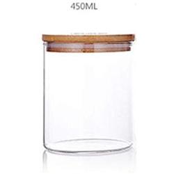 | Storage Bottles & Jars | Glass Sealed Storage Jar Wide Mouth Tea Coffee Nuts Foods Storage Canisters with Bamboo Lid Kitchen Kavanoz Accessories JY | by HUDITOOLS | 1 PCs