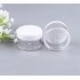 25PCS 15G/ML 0.17oz Clear Empty Refill Plastic Cosmetic Sample Packing Bottle Jar Pots Eyeshadow Makeup Eye Cream Lotion Loose Powder Holder Storage Container for Nails Gems Beads Jewelry(White Cap)