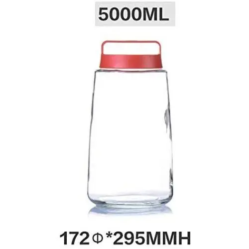 Bouteilles en verre Yl Ly scellées pour aliments citron miel confiture pickle bouteille enzyme réservoir de stockage grand 5000ml Bouteilles en verre Yl Ly scellées pour aliments citron miel confiture pickle bouteille enzyme réservoir de stockage grand 5000ml