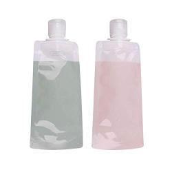 RONRONS 8 Pack Leak Proof Refillable Empty Containers,Squeezable Travel Bags Shampoo Lotion Bottle,90 ml / 3.04oz