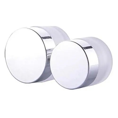 2Pcs Empty Upscale Refillable Cosmetic Storage Container Jar Face Cream Lip Balm Frosted Glass Bottle Pot with Silver Lid and Inner Pad for Women and Girls (15ml/ 0.5oz) 2Pcs Empty Upscale Refillable Cosmetic Storage Container Jar Face Cream Lip Balm Frosted Glass Bottle Pot with Silver Lid and Inner Pad for Women and Girls (15ml/ 0.5oz)