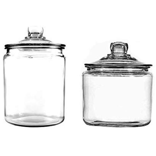 Anchor Hocking | 3-Quart | Heritage Hill Jar w/Lid | bundle with Anchor Hocking | Glass Heritage Jar | 1- Gallon |