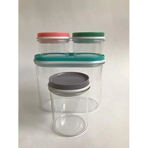 Multipurpose container set 4 piece (4, Clear Container set)