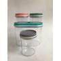 Multipurpose container set 4 piece (4, Clear Container set)