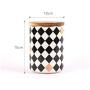 Household Ceramics Sealed Cans Creative Grain Storage Tank Kitchen Storage Box Jar Coffee Can Wood Cover Tea Bottle Storage Jars,M