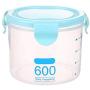OUYAWEI for Kitchen Grain Storage Tank Box Transparent Sealed Plastic Jar Food Storage Container Blue 600ml
