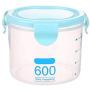 AC8grg Kitchen Grain Storage Tank Box Transparent Sealed Plastic Jar Food Storage Container Blue 600ml