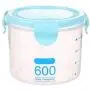 OUYAWEI Kitchen Grain Storage Tank Box Transparent Sealed Plastic Jar Food Storage Container Blue 600ml