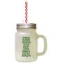 Forest GreenChristmas SantaS Reinders Names Frosted Glass Mason Jar With Straw