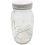 Glasensatz Mason Jar - (1) 32oz Regular Mouth Ball Mason Jar mit (1) Trinkdeckel & Strohhalme, (1) Lagerdeckel, (1) Metalldeckel & Bänder, und (1) Spirit Quest Supplies Large Jar Opener
