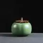 Ifever 2 pcs Persimmon Design Tea Storage Containers Tea Tins Food Storage Jar, Ceramic Tea Canister, Sealed Porcelain Tea Caddy Tan for Tea/Herb Ifever 2 pcs Persimmon Design Tea Storage Containers Tea Tins Food Storage Jar, Ceramic Tea Canister, Sealed Porcelain Tea Caddy Tan for Tea/Herb