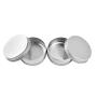 12PCS 60ml Silver Aluminum Metal Empty Refillable Cream Balm Nail Art Cosmetic Make Up Sample Aluminum Tins Bottle Pot Lip Jars Container Case With Screw Lid For DIY Make Up Hold Samples