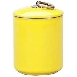 Black Temptation [Yellow] Ceramic Tea Canister Portable Coffee Jar Sealed Tea Caddy