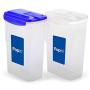 Popit! [2 Pack] Water Pitcher Set 77 Fluid Ounce, 2 x 77 fl oz Pitchers with Handle and Snap Down Lid, BPA Free, FDA Approved, Microwave, Freezer, Dishwasher Safe, by Popit!