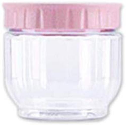 Transparent Plastic Sealed Jar Kitchen Grain Storage Jar Storage Bottle,Pink S Size