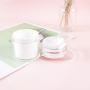 MISAZ 3 Pieces Airless Pump Jars Empty Refillable Cosmetic Containers Lotion Bottle Eye Cream Jars Makeup Sample Vials for Women Girls Beauty Travel Size,15/30/50ML, White
