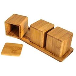 Bambum B2402 Basso-3 Pcs Storage Jar, Brown