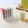 Gewürzsatz, 6-teiliges Set Küchengewürz-Sammelgläser, transparente PP-Gläser für Salz, Pfeffer, Kümmel, Gewürzbehälter (15.8 x 6.1 x 11 cm)