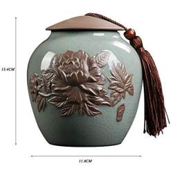 Funeral Urn Cremation Urns Adults Children Pet Ashes Storage Jar Ceramic Material Sealed Against Moisture