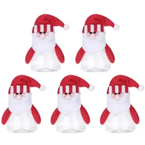 Bouteilles de Bonbons de Noël 5 Pièces, Boîtes de Conservation pour Biscuits, Décoration de Fête de Noël, Jouets (Santa) Bouteilles de Bonbons de Noël 5 Pièces, Boîtes de Conservation pour Biscuits, Décoration de Fête de Noël, Jouets (Santa)