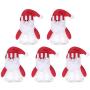 Toyvian 5pcs Christmas Candy Jar Cookie Containers Boxes for Christmas Ornament Holiday Party Decoration Toy (Santa)