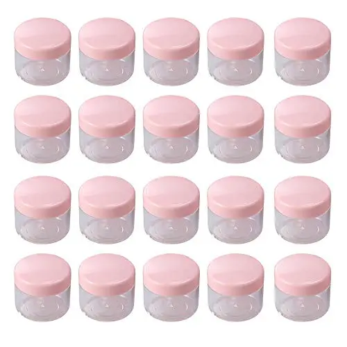 20 Stück leere Behälter 20ml Kunststoffflaschen mit Deckeln – Ideal für Cremes, Lotionen, Kosmetik, kleine Aufbewahrungsbehälter, Auffüllbare Flaschen für Peelings, Proben, Butter, Reise-DIY-Kompressen, Schaum, Make-up