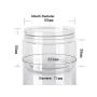 6PCS 120ML/4Oz Clear Empty Refillable PET Plastic Wide Mouth Cosmetic Bottles With Aluminum Cap-Cream Lotion Holder Case Makeup Storage Contanier Facial Pack Pot Jar