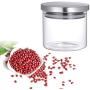 TOPBATHY Glass Food Storage Jars Airtight Sealed Canister Kitchen Moistureproof Storage Container with Stainless Steel Lid