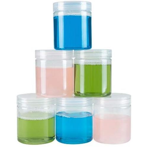 Stalwart 75-STO2002 Clear 8 Ounce Plastic Jar Containers, 8 oz
