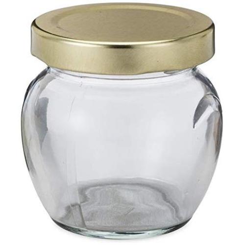 3 oz Clear Glass Honey Pot Jars (Metal Lug Cap) Case 12 by Berlin Packaging