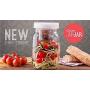 Consol Jar in a Jar - 2-in-1 Glass Mason Jar Fitted with A Smaller Jar Inside Under One Leak Proof Lid Perfect for Storage & Food On The Go (34oz, White)
