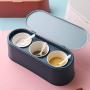 Creative Ceramic Seasoning Bottle Kitchen Storage Jar For Spices Tank With Lid Sugar Salt Bottle Three-piece Storage Holder 1pc Condiment bottles (Color : Blue)