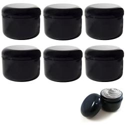 6X Plastic Jars Cosmetic Sample Container Lotion Pot Cream Jar Double Wall 1.7oz