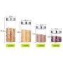 Kitchen Round Glass Sealed Cans With Lid Food Storage Cans Snacks Honey Miscellaneous Grains Tea Milk Powder Bottles (Size : S)
