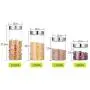 Kitchen Round Glass Sealed Cans With Lid Food Storage Cans Snacks Honey Miscellaneous Grains Tea Milk Powder Bottles (Size : S)