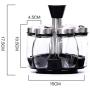 DUDDP Storage Spice lar set Reusable Jar Kitchen Seasoning Jar Set of 6,Home Glass Pepper Bottle with Hole,Salt Shaker,Rotary Glass Cruet Seasoning Jar,Kitchen supplies