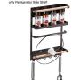 Magnetic Fridge Organizer Kitchen Rack with Paper Towel Holder Rustproof Spice Jars Rack Heavy-duty Refrigerator Storage Shelf