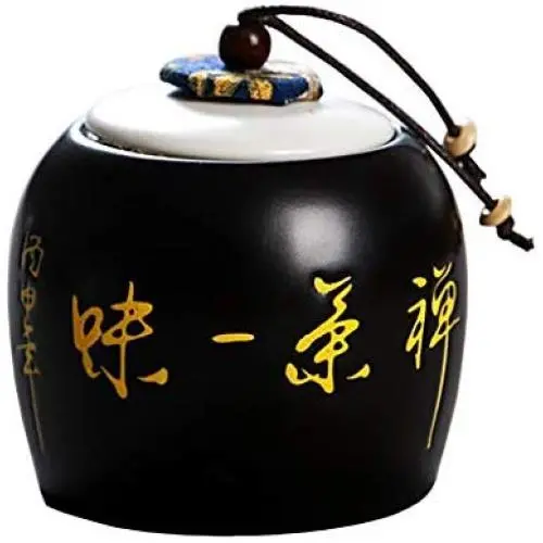Cereal Containers Sealed Ceramic Tea Can, Travel Storage Tank Containers (color : D)