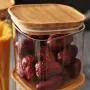 Glasbehälter, luftdicht, Küchen-Lebensmittelbehälter, zum Aufbewahren von Gewürzen/Pasta/Hafer/Kaffeebohnen